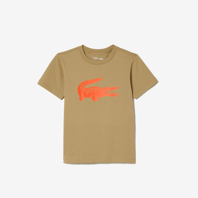 kids_lacoste_v0zn3018_beige_orange_vi2_sport_tennis_technical_jersey_oversized_croc_t_shirt.png Kids Lacoste V0ZN3018 Beige Orange VI2 SPORT Tennis Technical Jersey Oversized Croc T-Shirt - Image 1