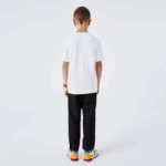 Kids Lacoste V0ZN3019 White Black AU8 SPORT Tennis Technical Jersey Oversized Croc T-Shirt - Image 3