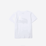 Kids Lacoste V0ZN3019 White Black AU8 SPORT Tennis Technical Jersey Oversized Croc T-Shirt - Image 5