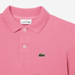 Kids Lacoste V0ZN3024 Pink 2R3 Regular Fit Petit Pique Polo - Image 3