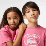 Kids Lacoste V0ZN3029 Pink 2R3 Contrast Branded Cotton Jersey T-Shirt - Image 2