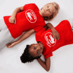 Kids Lacoste V0ZN3030 Red F8M Contrast Branded Cotton Jersey T-Shirt