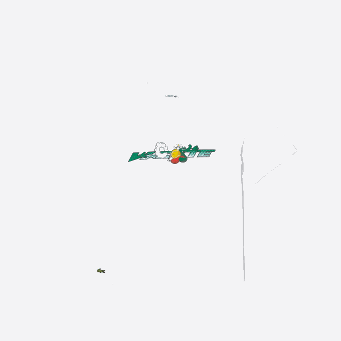 Kids Lacoste V0ZN3040 White SBH Branded T-Shirt in Organic Cotton Jersey - Image 1