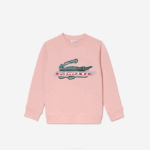 Kids Lacoste V0ZN3049 Pink KF9 Organic Cotton Fleece Sweatshirt