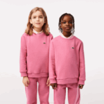 Kids Lacoste V0ZN3051 Pink 2R3 Organic Cotton Flannel Sweatshirt