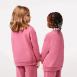 Kids Lacoste V0ZN3051 Pink 2R3 Organic Cotton Flannel Sweatshirt - Image 3