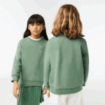 Kids Lacoste V0ZN3052 Khaki Green KX5 Organic Cotton Flannel Sweatshirt - Image 2