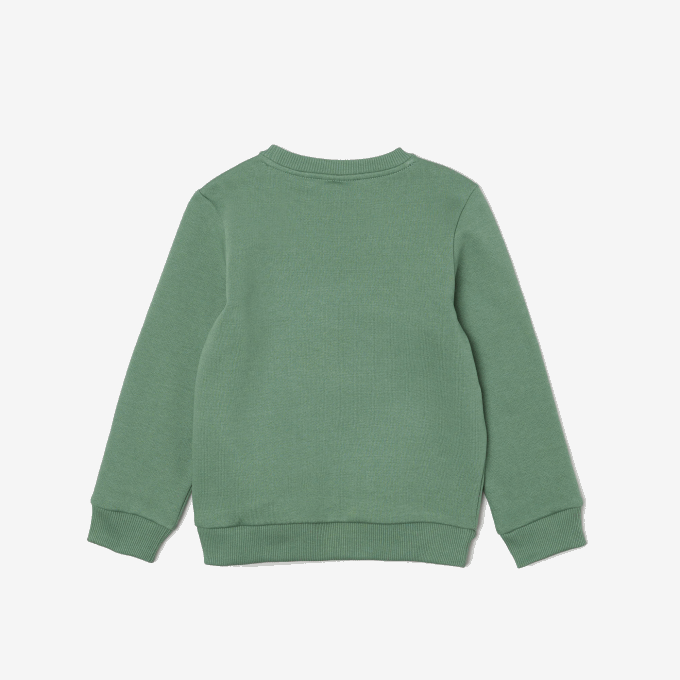 Kids Lacoste V0ZN3052 Khaki Green KX5 Organic Cotton Flannel Sweatshirt - Image 4