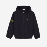 Kids Lacoste V0ZN3053 Navy Blue HDE Recycled Polyester Zipped Hooded Jacket