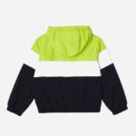 Kids Lacoste V0ZN3054 Navy Blue White Yellow ERV Recycled Polyester Zipped Hooded Jacket - Image 2