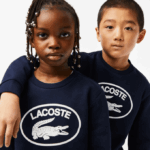 Kids Lacoste V0ZN3055 Navy Blue White 525 Contrast Branded Colorblock Sweatshirt - Image 2