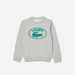 Kids Lacoste V0ZN3057 Grey Chine CCA Contrast Branded Colorblock Sweatshirt