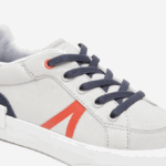 Kids Lacoste V0ZN3061 Light Grey Red 15C L004 Textile Sneakers - Image 6