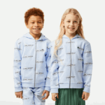 Kids Lacoste V0ZN3063 Light Blue T01 Organic Cotton Zipped Hoodie