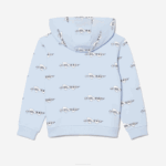 Kids Lacoste V0ZN3063 Light Blue T01 Organic Cotton Zipped Hoodie - Image 4