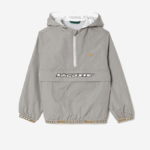 Kids Lacoste V0ZN3065 Grey KZW Pull-Over Hooded Jacket - Image 4