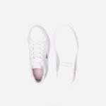 Kids Lacoste V0ZN3066 White & Light Pink 1Y9 Powercourt Synthetic Sneakers - Image 4