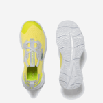 Kids Lacoste V0ZN3068 YLW/LT GRY 382 Run Spin Knit Textile Sneakers - Image 2