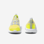 Kids Lacoste V0ZN3068 YLW/LT GRY 382 Run Spin Knit Textile Sneakers - Image 3