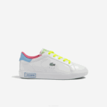 Kids Lacoste V0ZN3071 White/Green 082 Powercourt Synthetic Color-Pop Sneakers