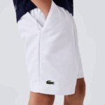 Kids Lacoste V0ZN3074 White 001 SPORT Diamond Shorts - Image 3