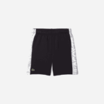 Kids Lacoste V0ZN3089 Navy Blue Grey Chine E6A Color-Stripe Organic Cotton Shorts - Image 4