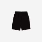 Kids Lacoste V0ZN3099 Black 031 Organic Brushed Cotton Fleece Shorts - Image 3