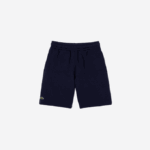 Kids Lacoste V0ZN3100 Navy Blue 166 Organic Brushed Cotton Fleece Shorts - Image 5