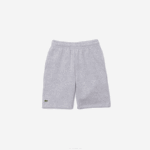 Kids Lacoste V0ZN3101 Grey Chine CCA Organic Brushed Cotton Fleece Shorts - Image 5
