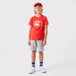 Kids Lacoste V0ZN3101 Grey Chine CCA Organic Brushed Cotton Fleece Shorts - Image 7