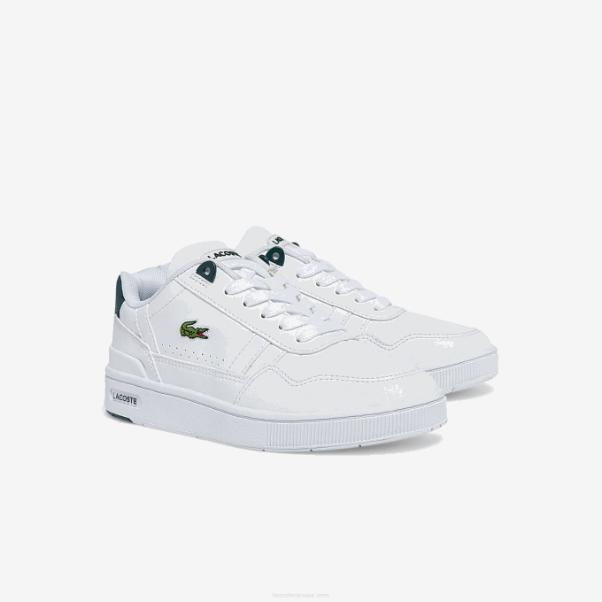 Kids Lacoste V0ZN3115 White & Dark Green 1R5 T-Clip Synthetic Sneakers - Image 2