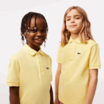 Kids Lacoste V0ZN3131 Yellow 107 Regular Fit Petit Pique Polo - Image 2