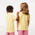 Kids Lacoste V0ZN3131 Yellow 107 Regular Fit Petit Pique Polo - Image 3