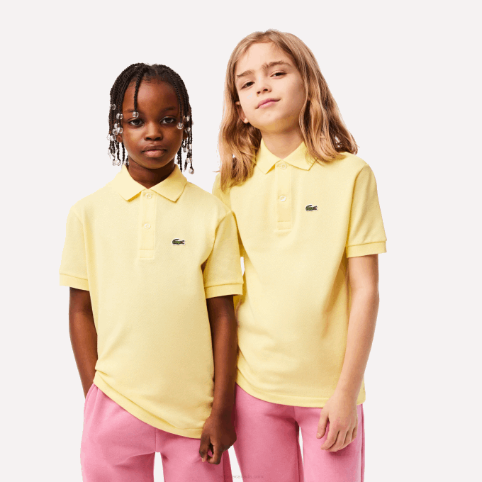 kids_lacoste_v0zn3131_yellow_107_regular_fit_petit_pique_polo.png Kids Lacoste V0ZN3131 Yellow 107 Regular Fit Petit Pique Polo - Image 1