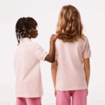 Kids Lacoste V0ZN3137 Light Pink T03 Regular Fit Petit Pique Polo - Image 2