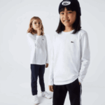 Kids Lacoste V0ZN3140 White 001 Crew Neck Jersey T-Shirt