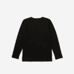 Kids Lacoste V0ZN3141 Black 031 Crew Neck Jersey T-Shirt - Image 5