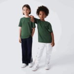 Kids Lacoste V0ZN3149 Green 5HX Crew Neck Cotton Jersey T-Shirt