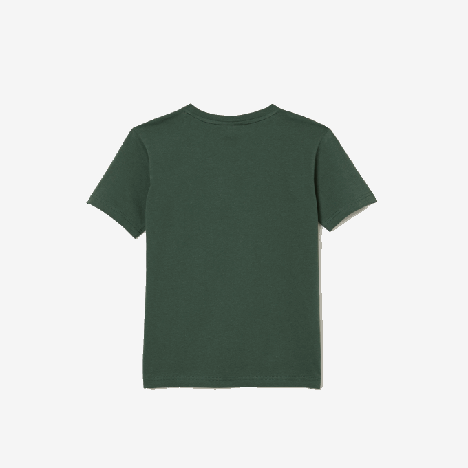 Kids Lacoste V0ZN3149 Green 5HX Crew Neck Cotton Jersey T-Shirt - Image 5