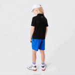 Kids Lacoste V0ZN3150 Black Blue White 7KE SPORT Color-Block Tennis Polo - Image 3