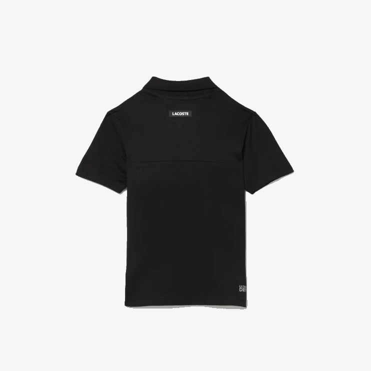 Kids Lacoste V0ZN3150 Black Blue White 7KE SPORT Color-Block Tennis Polo - Image 5