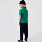 Kids Lacoste V0ZN3155 Green HD2 Regular Fit Petit Pique Polo - Image 3
