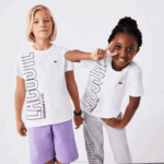 Kids Lacoste V0ZN3158 White 001 Oversized Logo Cotton Jersey T-Shirt