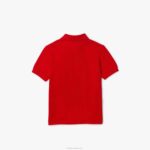 Kids Lacoste V0ZN3171 Red WTU Regular Fit Petit Pique Polo - Image 2