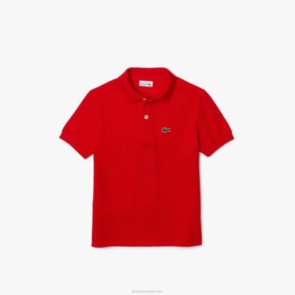 Kids Lacoste V0ZN3171 Red WTU Regular Fit Petit Pique Polo