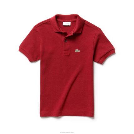 Kids Lacoste V0ZN3172 Red EU7 Regular Fit Petit Pique Polo