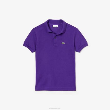 Kids Lacoste V0ZN3173 Purple QLT Regular Fit Petit Pique Polo