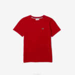 Kids Lacoste V0ZN3178 Red HEN Crew Neck Cotton Jersey T-Shirt