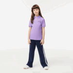 Kids Lacoste V0ZN3181 Purple GFU Regular Fit Petit Pique Polo - Image 2