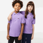 Kids Lacoste V0ZN3181 Purple GFU Regular Fit Petit Pique Polo